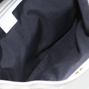 GUCCI Interlocking Web Sherry Line Bag Coated Canvas White 162740 Auth 159778-11