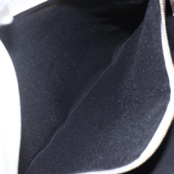 GUCCI Interlocking Web Sherry Line Bag Coated Canvas White 162740 Auth 159778