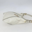 GUCCI Interlocking Web Sherry Line Bag Coated Canvas White 162740 Auth 159778-4