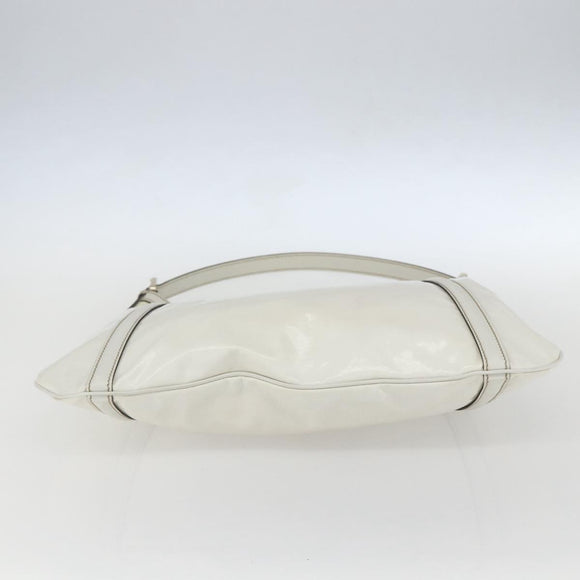 GUCCI Interlocking Web Sherry Line Bag Coated Canvas White 162740 Auth 159778