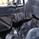 GUCCI Bamboo GG Canvas Hand Bag 2way Black Silver 001 4095 Auth 159780-20