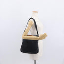 GUCCI Bamboo GG Canvas Hand Bag 2way Black Silver 001 4095 Auth 159780-23