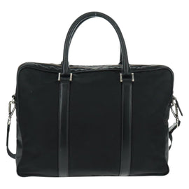 PRADA Hand Bag Nylon 2way Black Silver Auth 159781 - 0
