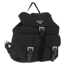 PRADA Backpack Nylon Black Silver Auth 159782-1