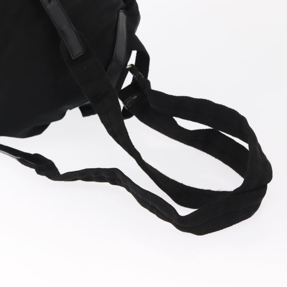 PRADA Backpack Nylon Black Silver Auth 159782