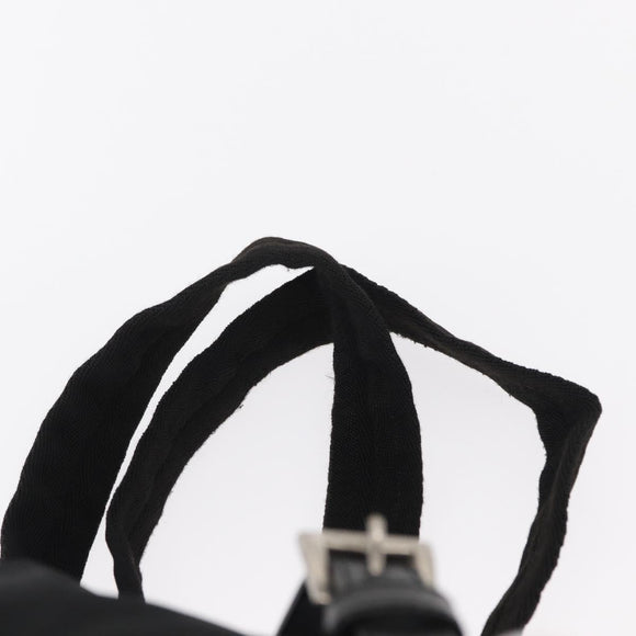 PRADA Backpack Nylon Black Silver Auth 159782