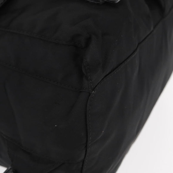 PRADA Backpack Nylon Black Silver Auth 159782