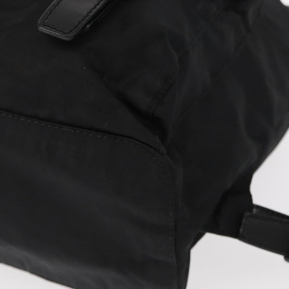 PRADA Backpack Nylon Black Silver Auth 159782