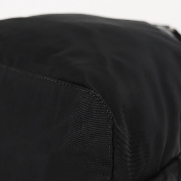PRADA Backpack Nylon Black Silver Auth 159782