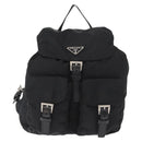 PRADA Backpack Nylon Black Silver Auth 159782-13