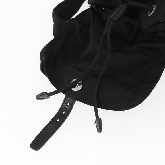 PRADA Backpack Nylon Black Silver Auth 159782