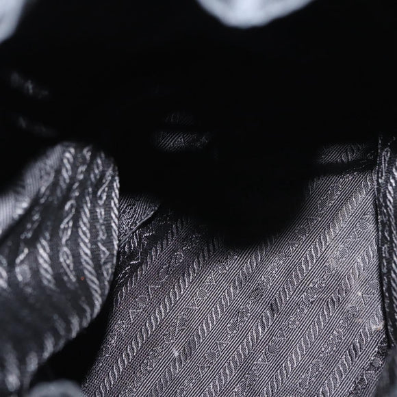 PRADA Backpack Nylon Black Silver Auth 159782