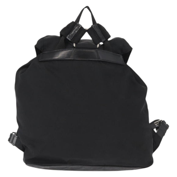 PRADA Backpack Nylon Black Silver Auth 159782