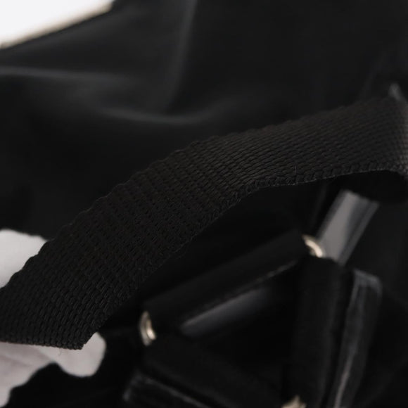 PRADA Backpack Nylon Black Silver Auth 159782