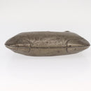 PRADA Shoulder Bag Leather Bronze Silver Auth 159784-6