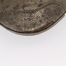 PRADA Shoulder Bag Leather Bronze Silver Auth 159784-15