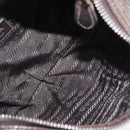 PRADA Shoulder Bag Leather Bronze Silver Auth 159784-10