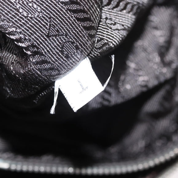 PRADA Shoulder Bag Leather Bronze Silver Auth 159784