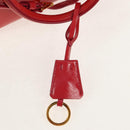 PRADA Galleria Hand Bag Safiano leather 2way Red Gold Auth 159785V-21