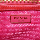 PRADA Galleria Hand Bag Safiano leather 2way Red Gold Auth 159785V-25