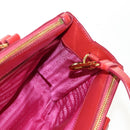 PRADA Galleria Hand Bag Safiano leather 2way Red Gold Auth 159785V-26