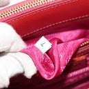 PRADA Galleria Hand Bag Safiano leather 2way Red Gold Auth 159785V-10