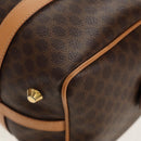 CELINE Macadam Canvas Hand Bag PVC Leather Brown Gold Auth 159786V-14