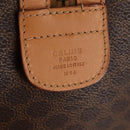 CELINE Macadam Canvas Hand Bag PVC Leather Brown Gold Auth 159786V-11