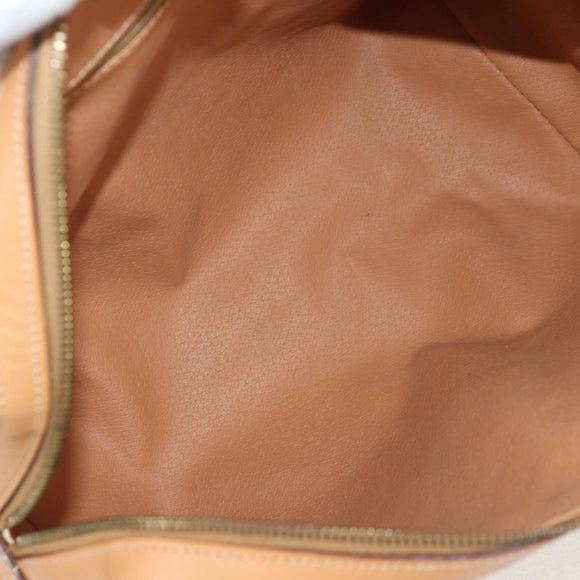 CELINE Macadam Canvas Hand Bag PVC Leather Brown Gold Auth 159786V