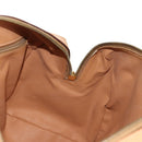 CELINE Macadam Canvas Hand Bag PVC Leather Brown Gold Auth 159786V-19