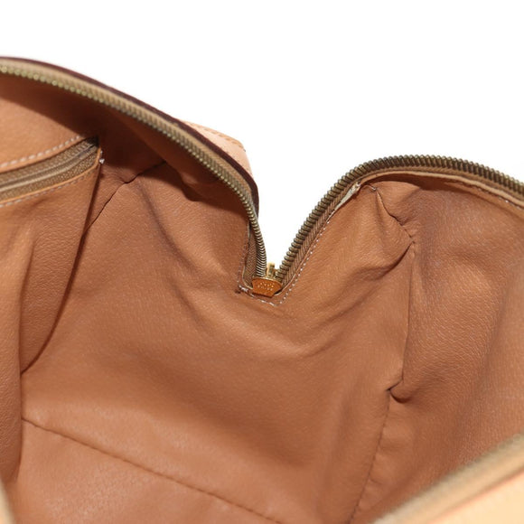 CELINE Macadam Canvas Hand Bag PVC Leather Brown Gold Auth 159786V