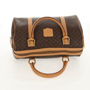 CELINE Macadam Canvas Hand Bag PVC Leather Brown Gold Auth 159786V-6