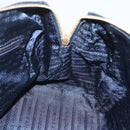 PRADA Hand Bag Leather Navy Gold Auth 159789-20