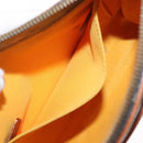 GOYARD Herringbone Miroir PM Clutch Bag PVC Leather Dark Brown Auth 159792-17