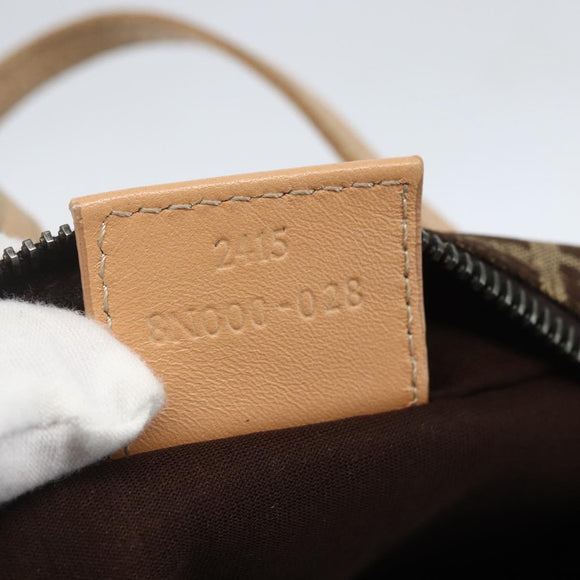 FENDI Zucchino Canvas Hand Bag Beige Auth 159795