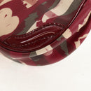 BURBERRY Nova Check Shoulder Bag PVC Leather Red Auth 159802V-18