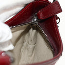 BURBERRY Nova Check Shoulder Bag PVC Leather Red Auth 159802V-21