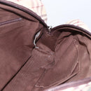 BURBERRY Nova Check Blue Label Hand Bag Canvas Beige Silver Auth 159809-18