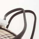 BURBERRY Nova Check Blue Label Hand Bag Canvas Beige Silver Auth 159809-8