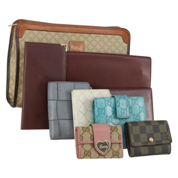 CARTIER Bottega Veneta Gucci Louis Vuitton GG Bag Leather 9 Set Auth 159810