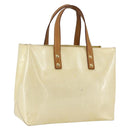 LOUIS VUITTON Monogram Vernis Reade PM Hand Bag Perle M91336 LV Auth 159820-1