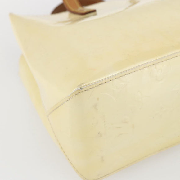 LOUIS VUITTON Monogram Vernis Reade PM Hand Bag Perle M91336 LV Auth 159820