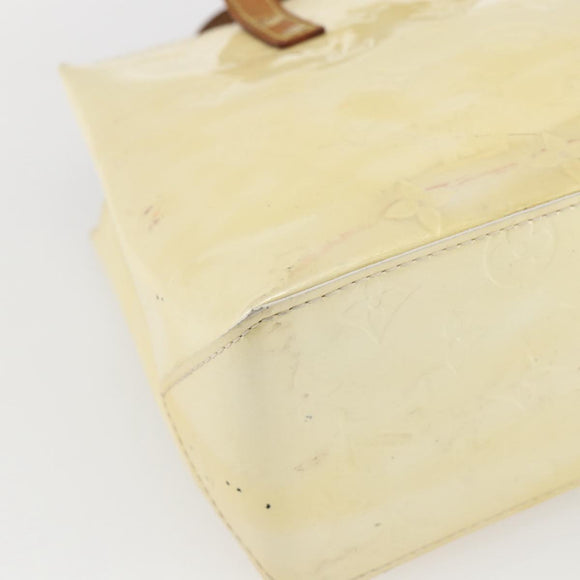 LOUIS VUITTON Monogram Vernis Reade PM Hand Bag Perle M91336 LV Auth 159820