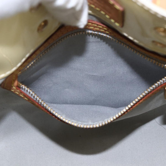 LOUIS VUITTON Monogram Vernis Reade PM Hand Bag Perle M91336 LV Auth 159820