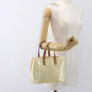 LOUIS VUITTON Monogram Vernis Reade PM Hand Bag Perle M91336 LV Auth 159820-21