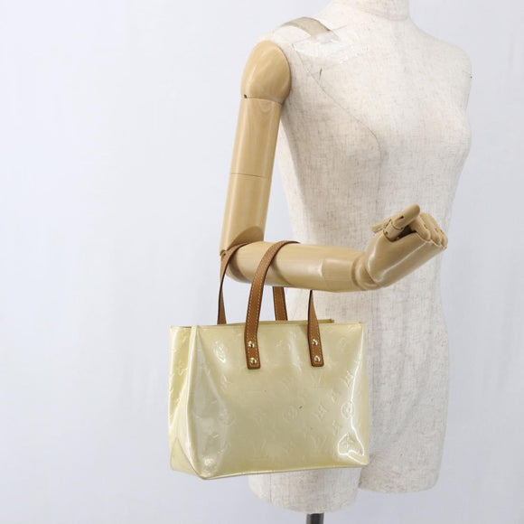 LOUIS VUITTON Monogram Vernis Reade PM Hand Bag Perle M91336 LV Auth 159820
