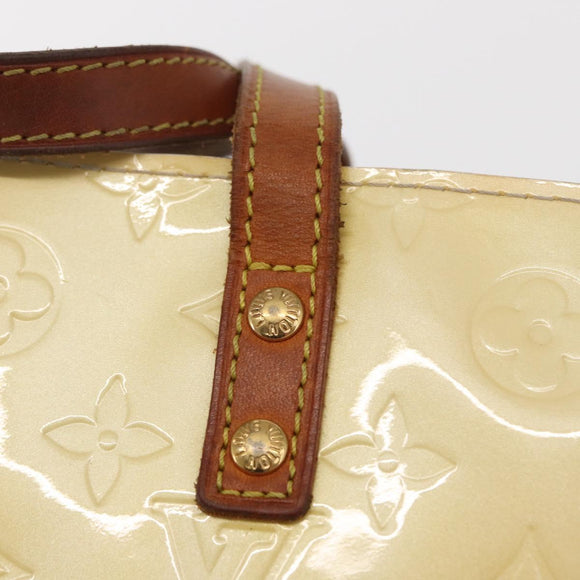 LOUIS VUITTON Monogram Vernis Reade PM Hand Bag Perle M91336 LV Auth 159821
