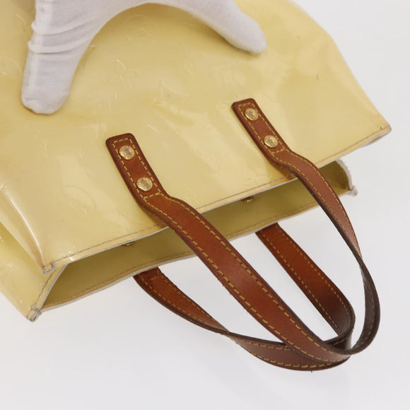 LOUIS VUITTON Monogram Vernis Reade PM Hand Bag Perle M91336 LV Auth 159821
