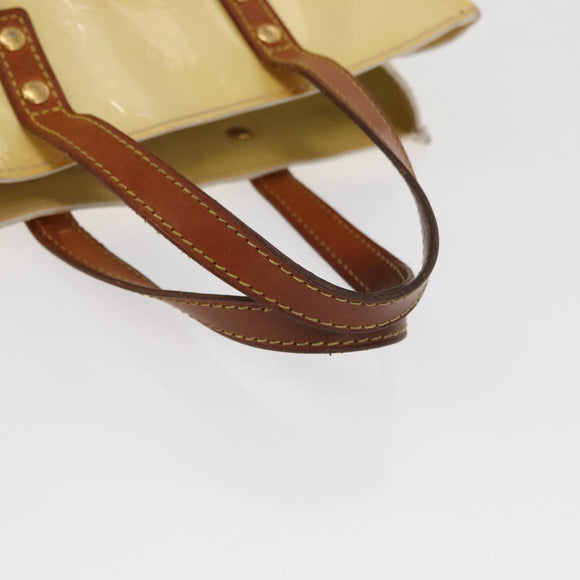 LOUIS VUITTON Monogram Vernis Reade PM Hand Bag Perle M91336 LV Auth 159821