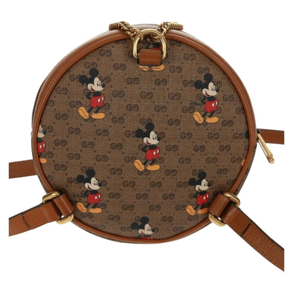 GUCCI Micro GG Supreme Disney Backpack PVC Beige Gold 603730 Auth 159823M